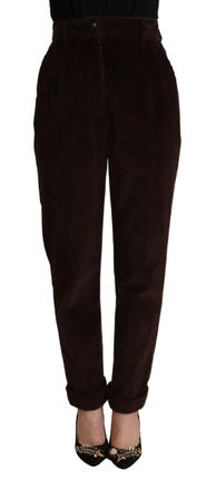 Dolce & Gabbana Womens Corduroy Trousers Brown - Dark Brown