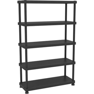 Terry Scaffale a 5 Ripiani Regolabili Portata 70 Kg Cad 120 x 45 x h. 187,5 Cm Plastica Alta Resistenza Tuv - Gs - Terry