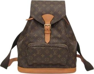 Louis Vuitton Pre-owned Backpacks, female, Brown, Size: ONE SIZE Pre-owned Montsouris GM M51135 Backpack