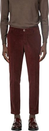 Mason's Milano Chino - Heren - Chinos - Rood - M - Katoen - Broeken