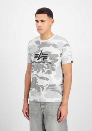 Alpha Industries T-Shirt ALPHA INDUSTRIES Basic T-Shirt, Herren, Gr. XXL, weiss (wei&szlig; camo), Single Jersey, Obermaterial: 100% Baumwolle, bedruckt, regular fit normal,