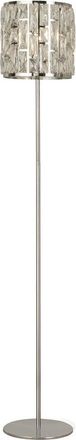 Searchlight Dimmbare Design Stehlampe Bijou Silber/Klar