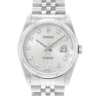 Rolex Pre-owned Rolex Datejust 36 Automatic Chronometer Diamond Mens Watch 16234