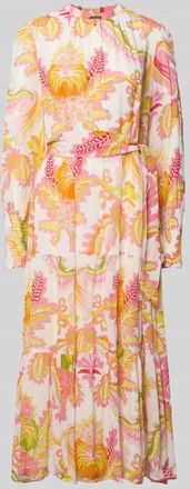 Herzen&rsquo;s Angelegenheit Regular Fit Midikleid aus reiner Viskose mit Stehkragen in Offwhite, Gr&ouml;&szlig;e 34