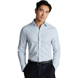 CHARLES TYRWHITT Non-Iron Royal Oxford Shirt in Ice Blue at Nordstrom, Size 15.5 - 33