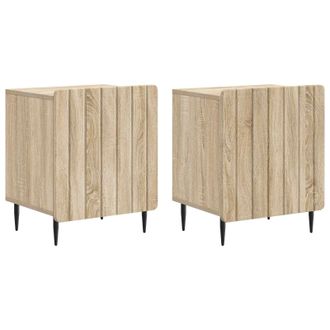 vidaXL Armario De Noche 2 Pcs Roble Sonoma 43 X 34,5 X 52 Cm Vidaxl
