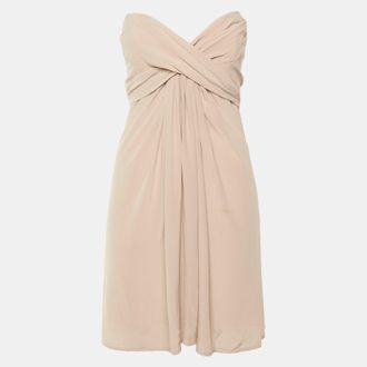 Zimmermann Peach Silk Strapless Mini Dress