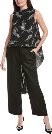 Gracia High-Low Sleeveless Printed Shirt