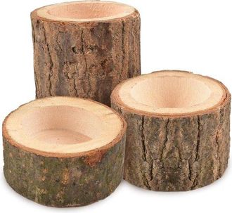 OEM Juego De 3 Portavelas De Madera Personalizados Para Velas Peque&ntilde;as, Ideales Para Fiestas Y Decoraci&oacute;n