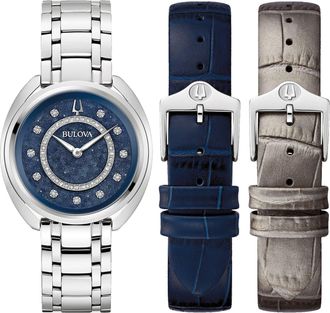 Bulova Womens Classic Duality Blue Dial Watch