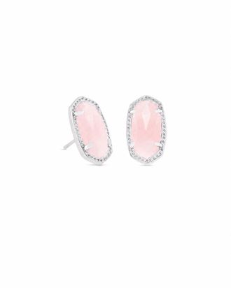 Kendra Scott Ellie Stud Earrings In Rose Quartz