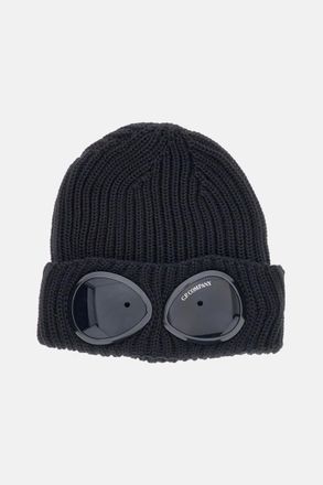 C.P. Company Black Signature Beanie Hat