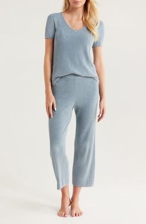 Barefoot Dreams CozyChic Ultra Lite Rib Culotte Lounge Set in Blue Dusk at Nordstrom Rack, Size X-Small