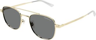 Montblanc Mb 0363S Zonnebril - unisex - Zonnebrillen - Geel - 51 MM - Accessoires
