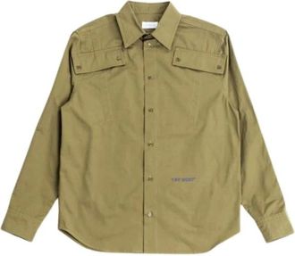 Off-white Hombre, Camisas, Verde, Talla: M