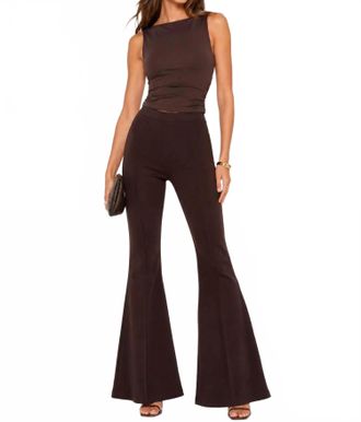 Amanda Uprichard High-Waisted Flare Pants In Brown