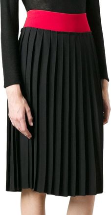 Victoria Beckham Colour-Block Pleated Midi Skirt Size XS