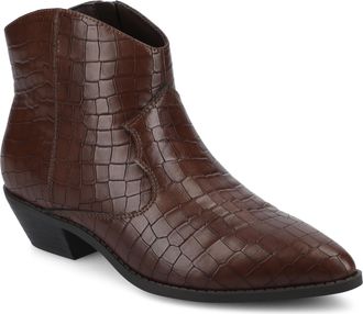 Journee Collection Womens Taliah Medium and Wide Width Western Ankle Booties