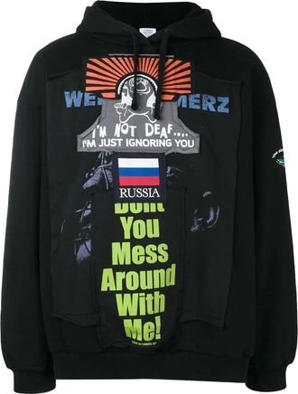 VETEMENTS Felpa con stampa grafica - Nero