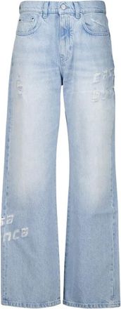 Casablanca Wide Jeans - Dames - Loose Fit Jeans - Blauw - W26 - Jeans