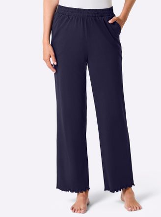 Feel Good Jerseyhose FEEL GOOD, Damen, Gr. 36/38, Normalgr&ouml;ssen, schwarz, marine, 100% Baumwolle, unifarben, Hosen Jerseyhose