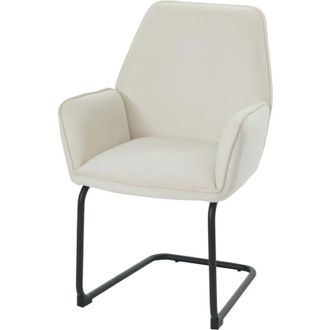 Hhg Hhg - Nunca Usado] Silla Basculante 410, Silla De Comedor Silla De Cocina, Tela/textil Oeko-tex Mvg, Crema-beige