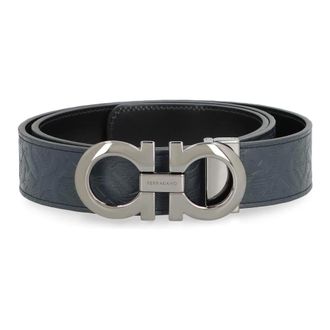 Ferragamo Belts, male, Blue, Size: 110 CM Reversible Gancini Belt