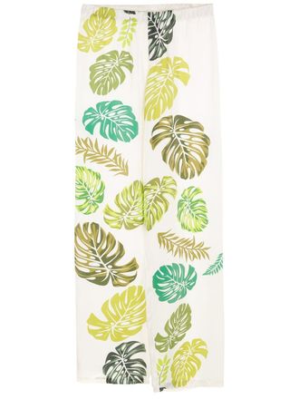 Amir Slama pantaloni con stampa - Bianco