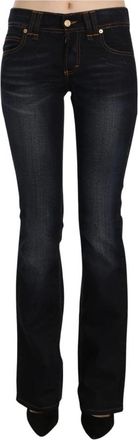 John Galliano Washed Mid Waist Regular Leg Boot Cut Denim Jeans - Dames - Bootcut Jeans - Blauw - W26 - Denim - Jeans