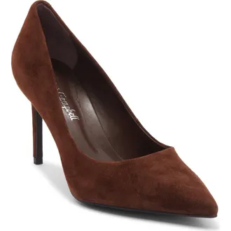 Jeffrey Campbell Nikia Pointed Toe Pump in Brown Suede at Nordstrom Rack, Size 7