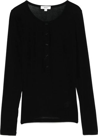 A Gold E Faustine Henley T-shirt - Black