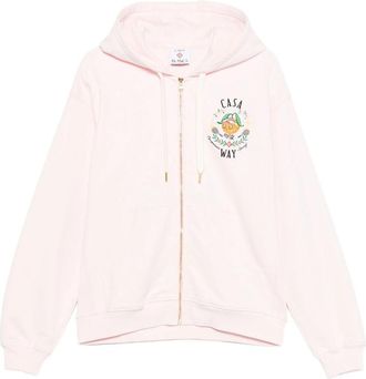 Casablanca Embroidered Zip-up Hoodie