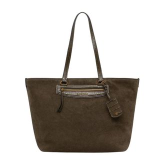 Michael Kors Borsa Tote Extra-Large Jet Set Travel in camoscio - - Bags - Donna - Verde - ONE SIZE