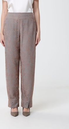 Emporio Armani Pantaloni dritti in tulle ricamato