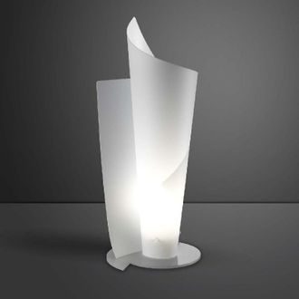 Linea Zero L&aacute;mpara De Mesa En Polilux Vela Bianca Di&aacute;metro 19 X H50 Cm