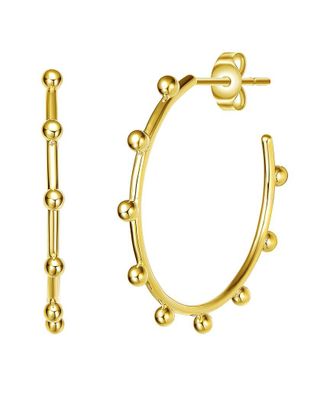 Rachel Glauber 14K Plated Open Hoops