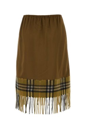 Burberry 8098591 C1428 Camp Viscose Gonne Skirt