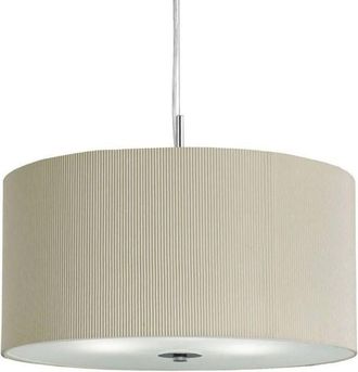 Searchlight Searchlight Drum Pleat 3 ljus takhnge krom, krm med glasdiffusor och skrm, E27