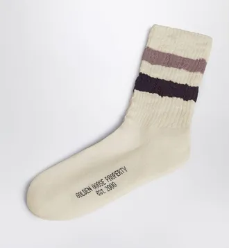 Golden Goose Ivory socks in cotton blend