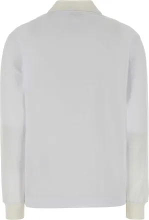 Jil Sander Womens White Piquet Polo Shirt 100 Exterior: Cotton T-shirts And Polos