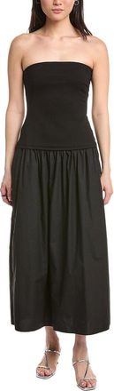 Rag & Bone Irina Mixed Media Strapless Midi Dress