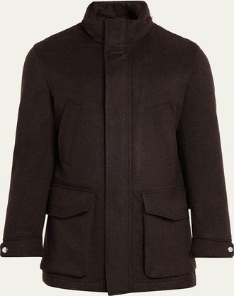 Brunello Cucinelli Mens Cashmere Field Coat