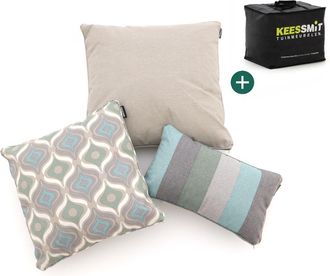 Kees Smit Sierkussen set Retro Waves Taupe