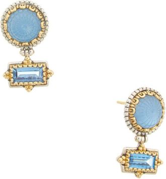 Konstantino Dome Silver & 18K Spinel Earrings