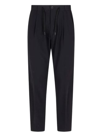Herno pleated drawstring trousers - Black