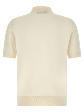 Dolce & Gabbana Logo-Patch Cotton Polo - Cream