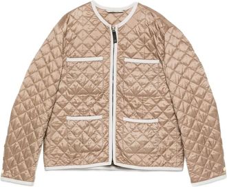 Max Mara Giacca trapuntata Celeste - Marrone