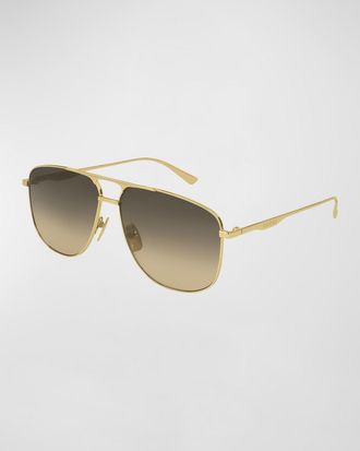 Mens gold gucci sunglasses discount