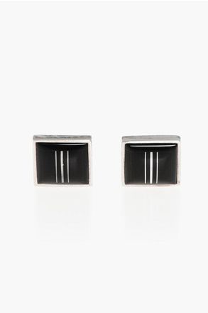 Corneliani Enamelled Brass Squared Cufflinks size Unica