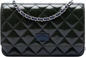 Chanel Pre-owned Wallet on Chain - Dames - Vintage Schoudertas - Groen - ONE Size - Leer - Vintage
